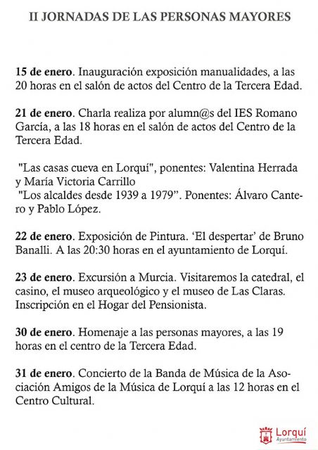 Lorquí celebra la II Semana Cultural del Mayor