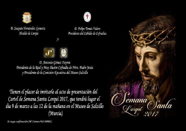 Presentación Cartel Semana Santa Lorquí 2017  Nazareno de Salzillo