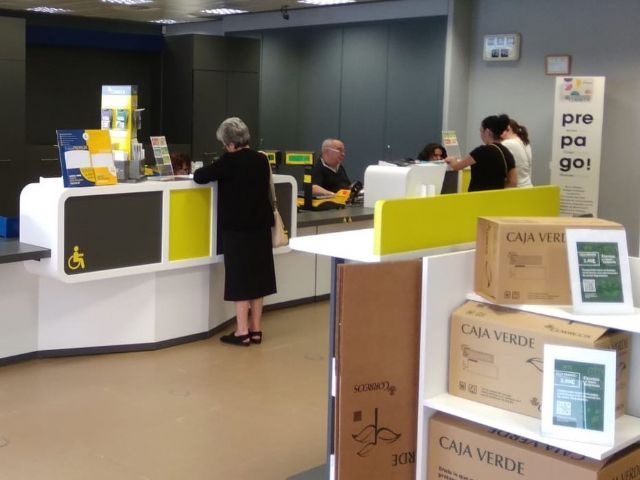 Correos admite desde hoy el pago de recibos del Ayuntamiento de Lorquí en sus oficinas